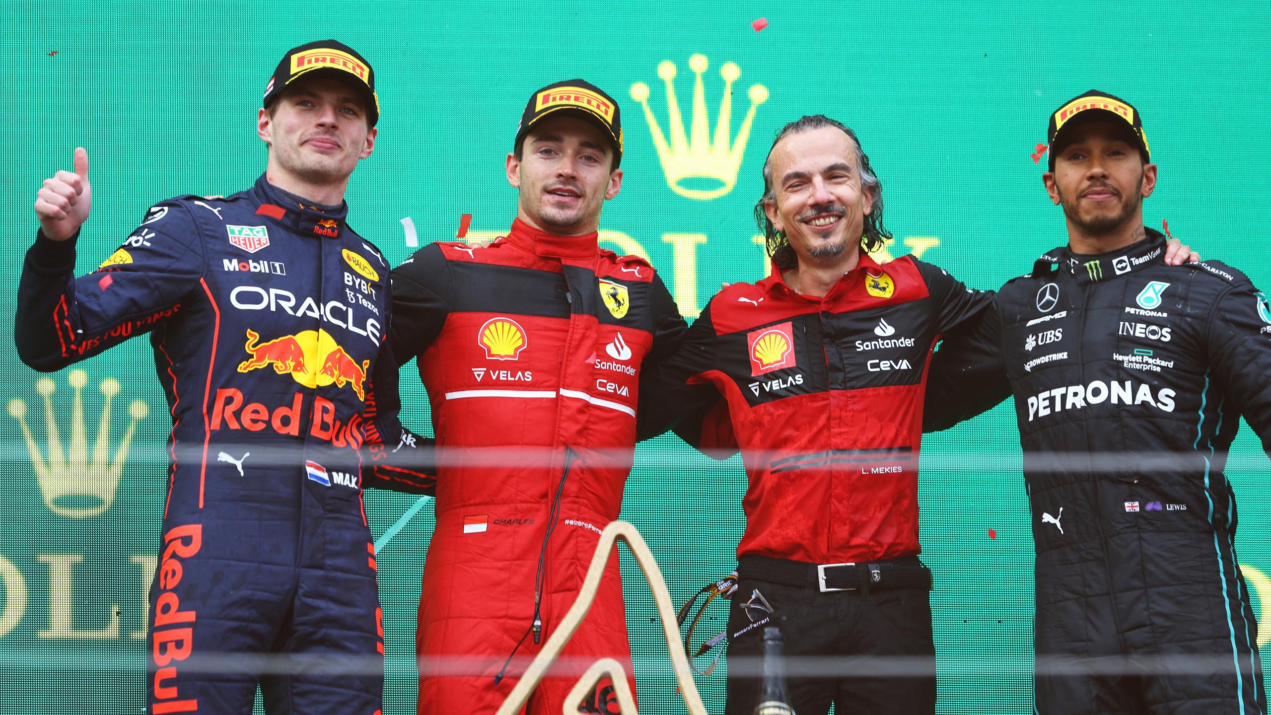 صورة Austria Grand Prix – Bonus-malus: Charles Leclerc (Ferrari) paneb Max Verstappeni (Red Bull) K.-O.  ringis